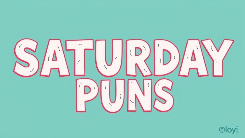 Silly and Snappy Saturday Puns to Kick Off Your Weekend